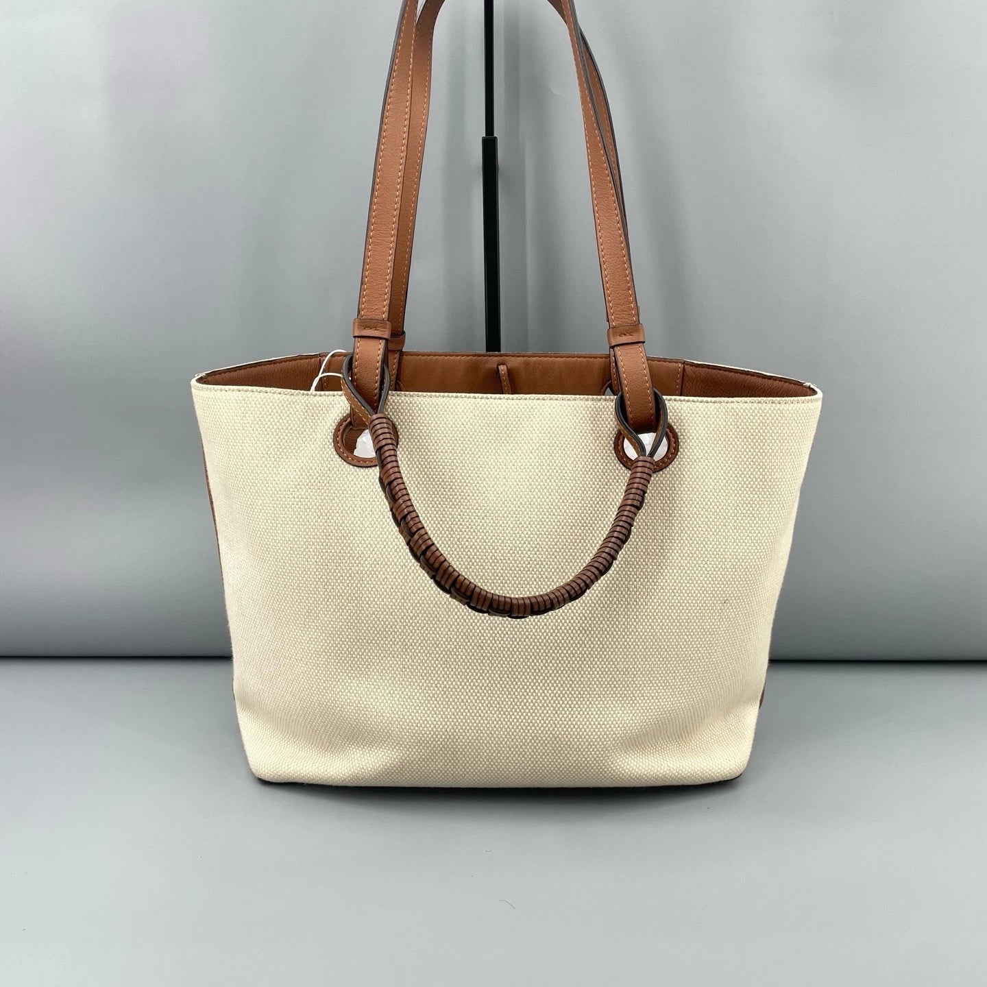 LOEWE Canvas Brown Leather Tote Bag For Women