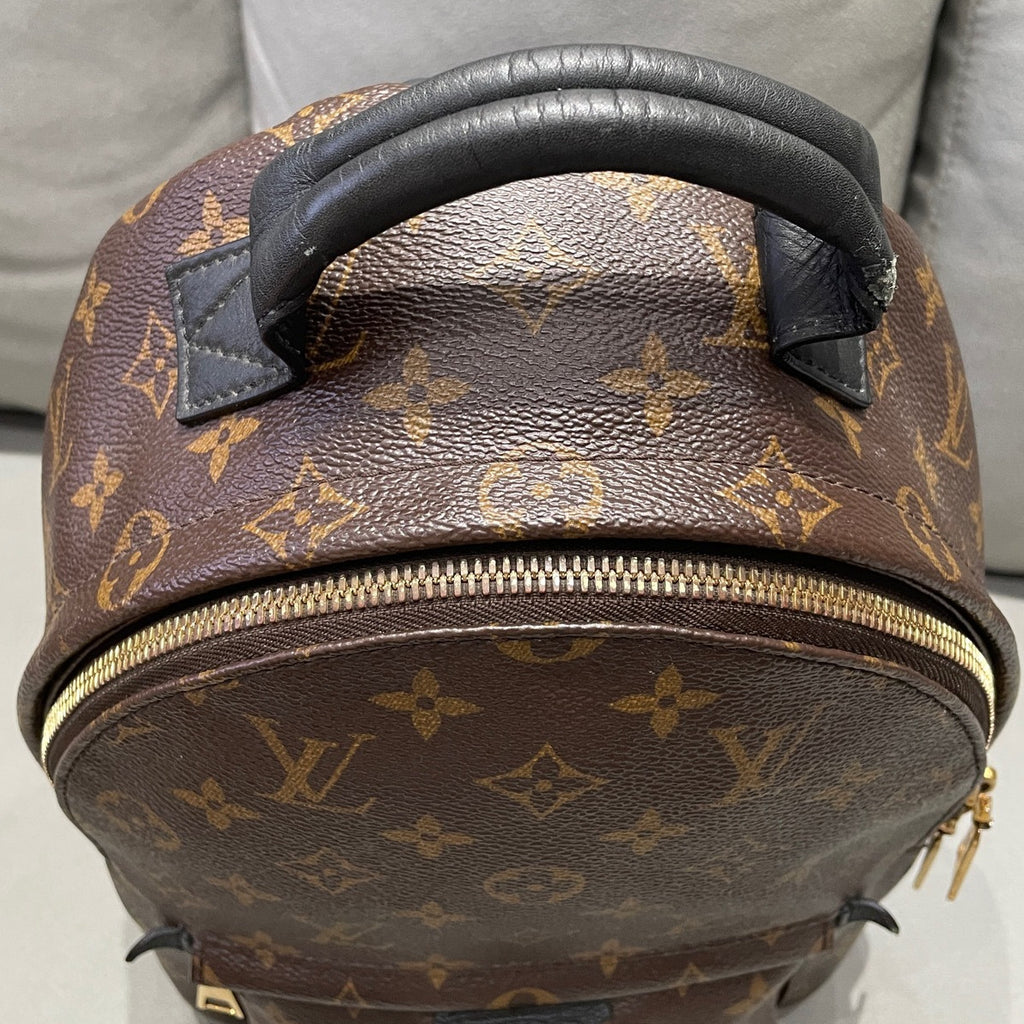 Louis Vuitton Monogram Backpack Brown Gold Zipper Classic Women's Bag