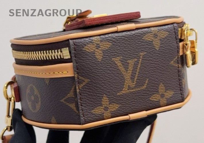 Louis Vuitton Boite Chapeau Mini Monogram Crossbody Brown Gold Women Classic