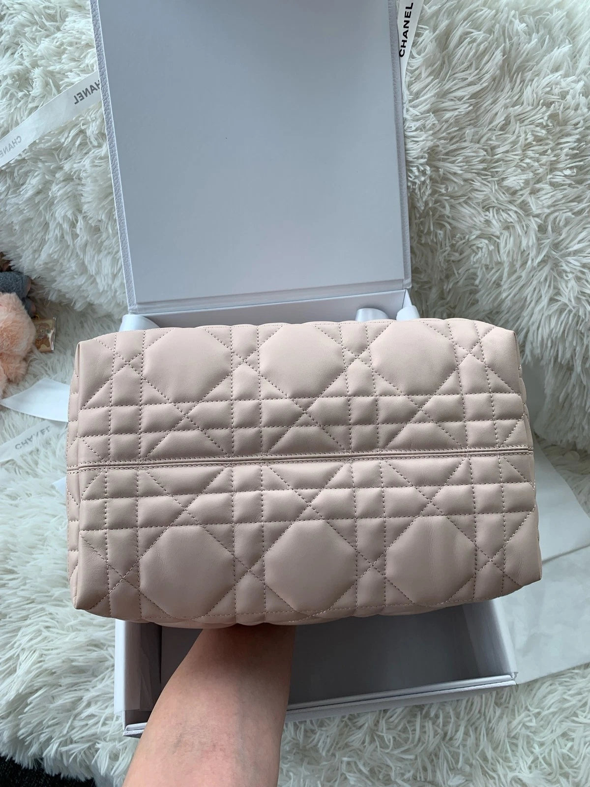 Dior New Medium Pink Leather Tote Bag For Women