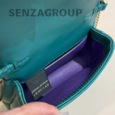 Bvlgari Serpenti Cabochon Mini Crossbody Bag Green Gold Clasp