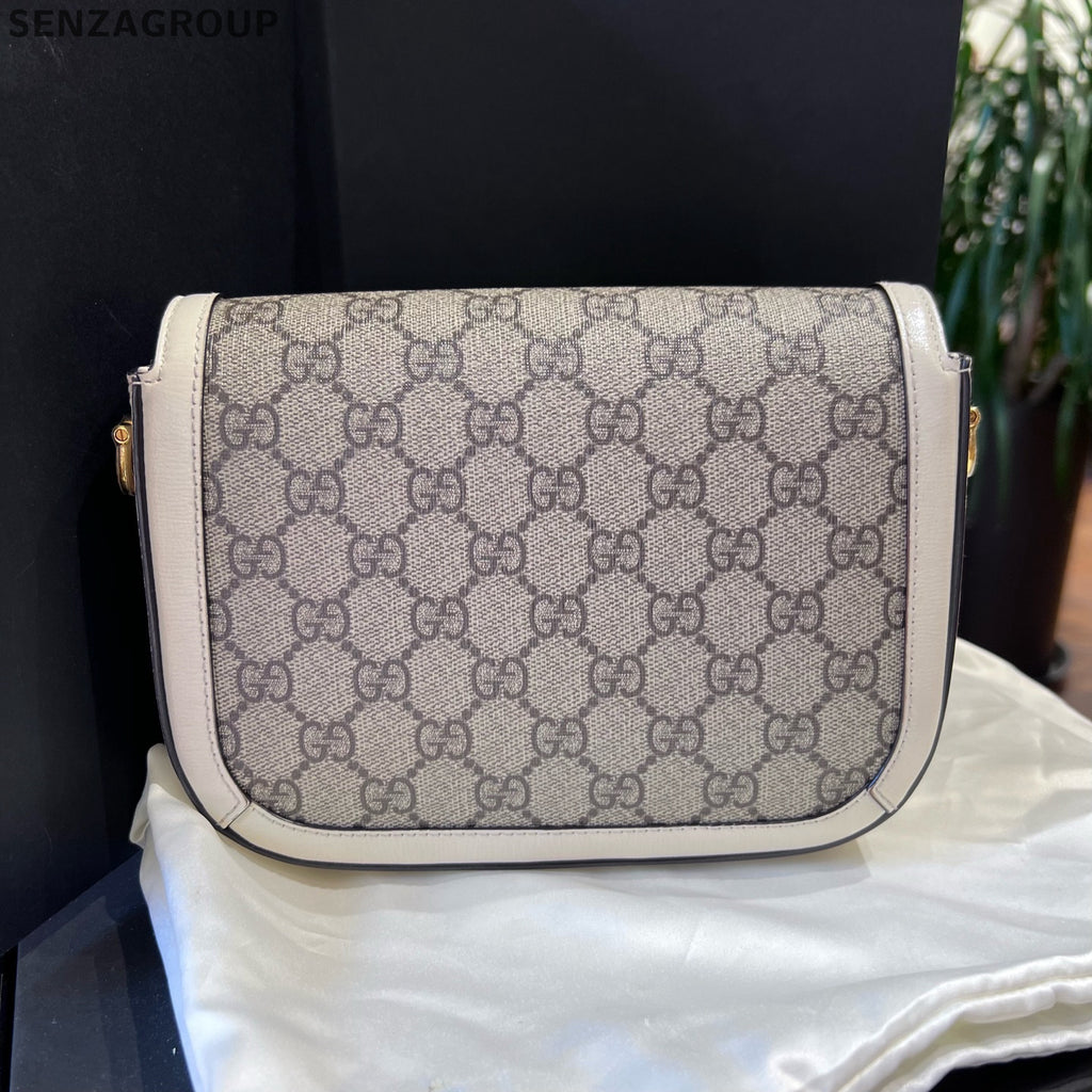 Gucci Horsebit 1955 Mini GG Supreme Shoulder Bag - Silver Hardware