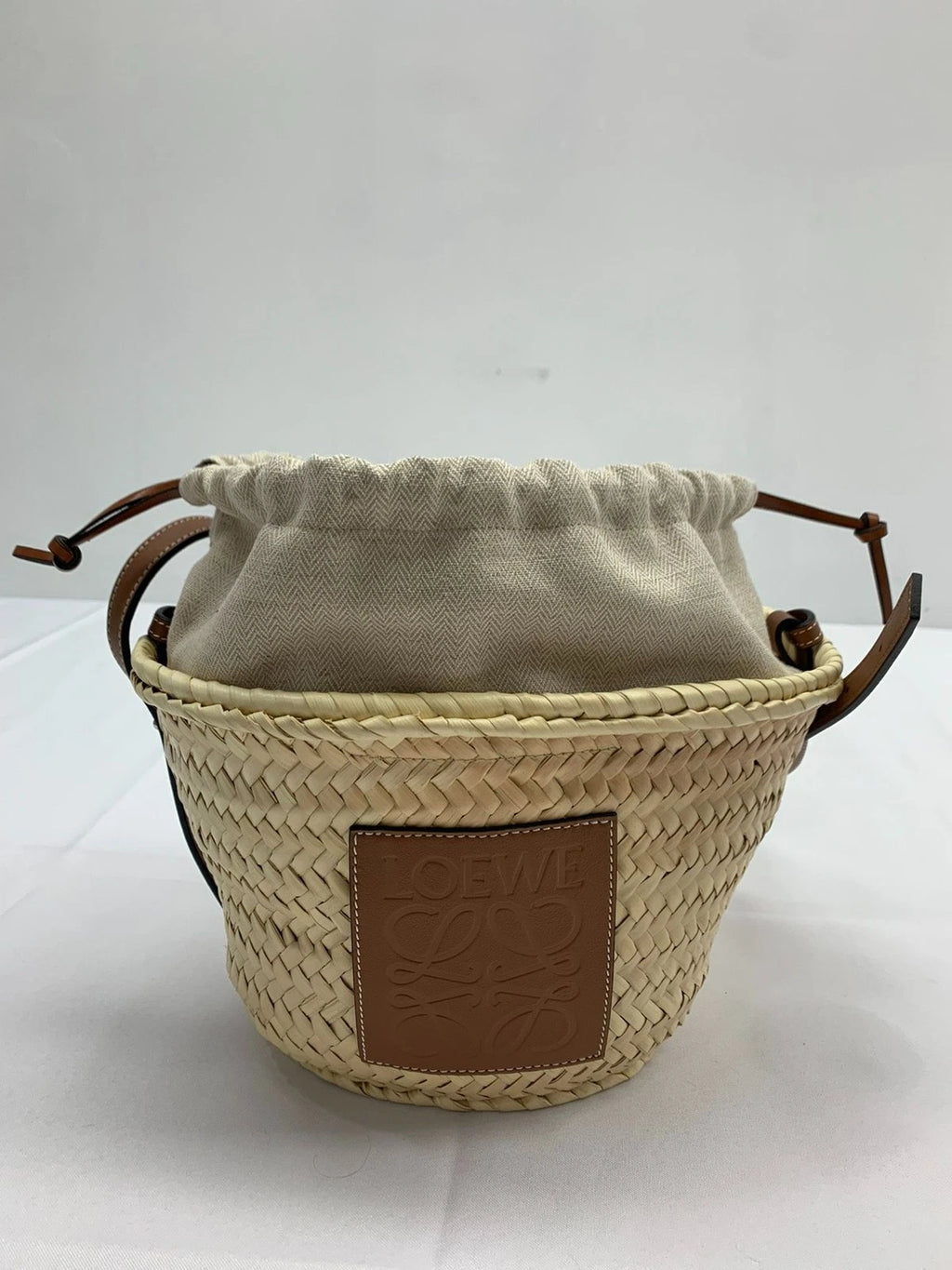 Loewe Calfskin Drawstring Bucket Shoulder Bag For Women