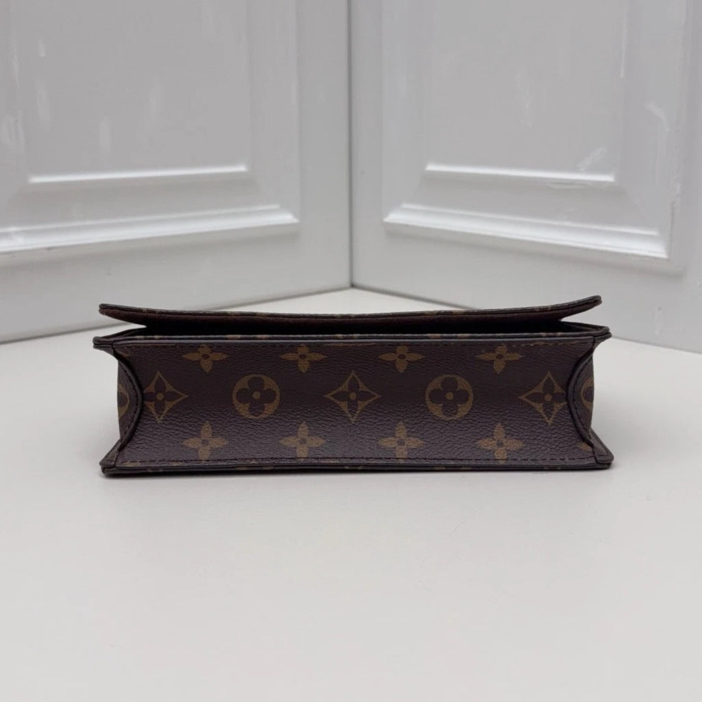 Louis Vuitton Lily WOC Monogram Chain Shoulder Crossbody Bag Brown Women