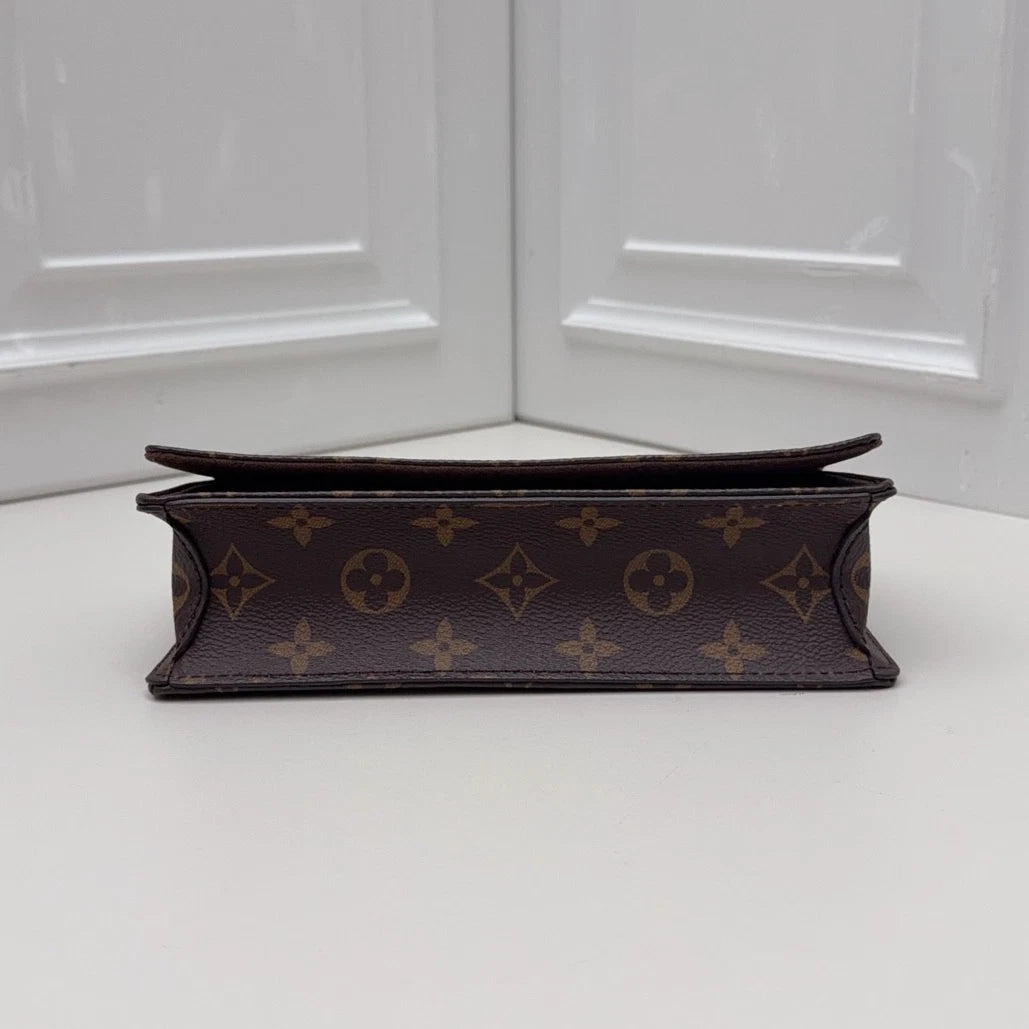 Louis Vuitton Lily WOC Monogram Chain Shoulder Crossbody Bag Brown Women
