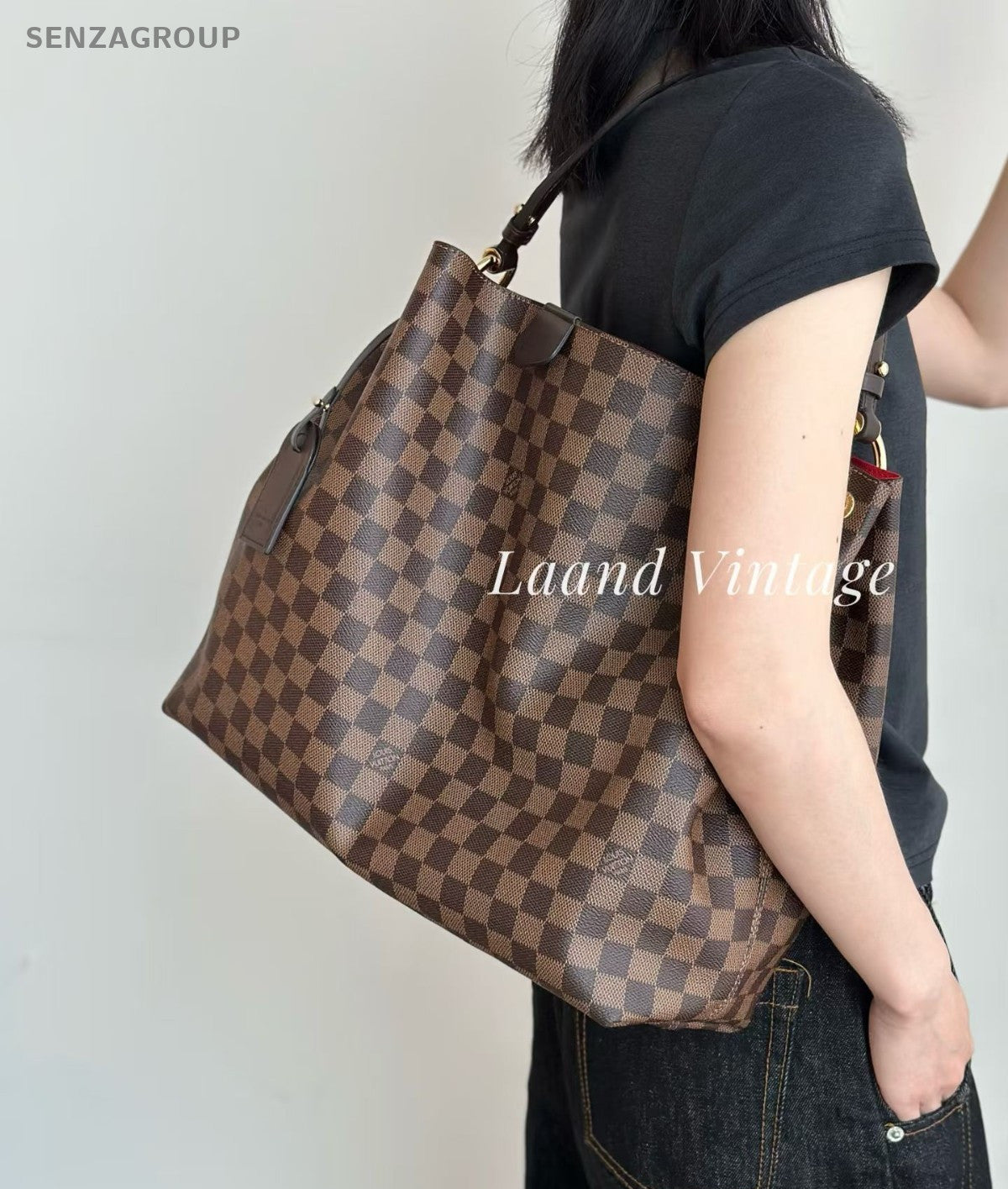 Louis Vuitton Graceful MM Damier Ebene Shoulder bag Brown Women Classic