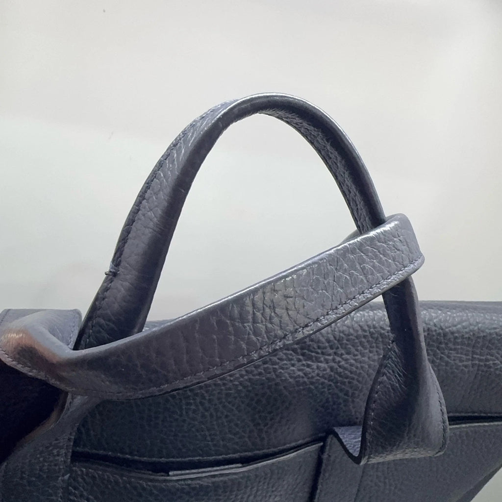 Coach Navy Leather Flap Briefcase Shoulder Crossbody Bag For Men