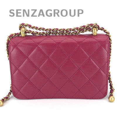 Chanel Perfect Fit Red Quilted Leather Chain Shoulder Bag Gold Hardware