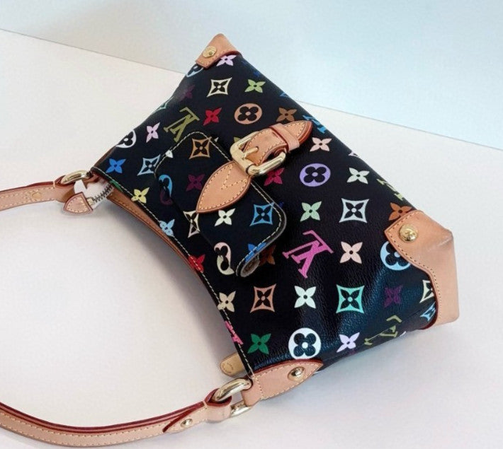 Louis Vuitton Black Multicolor Monogram Shoulder Bag Used Women Classic Vintage