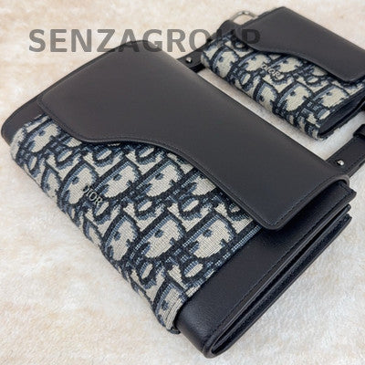 Dior Oblique Monogram Shoulder Crossbody Bag Black Women's
