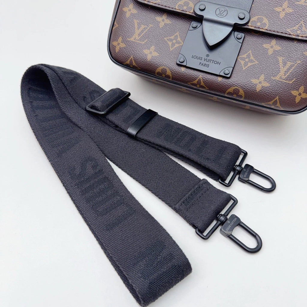 Louis Vuitton Messenger Bag Monogram Top Handle Crossbody Bag Brown Women