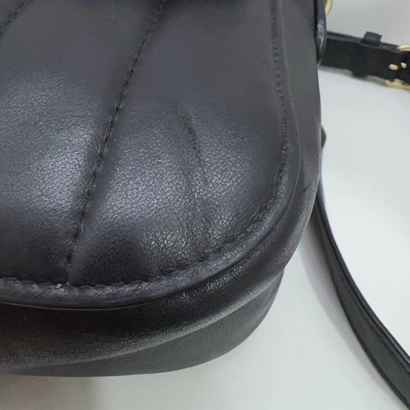 Coach Black Quilted Leather Marlie 24 Crossbody Handbag For Women