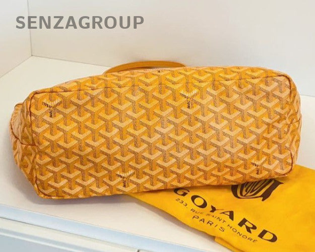 Goyard SaintLouis MM Tote With Pouch Goyardine Yellow Women Almost Brand New