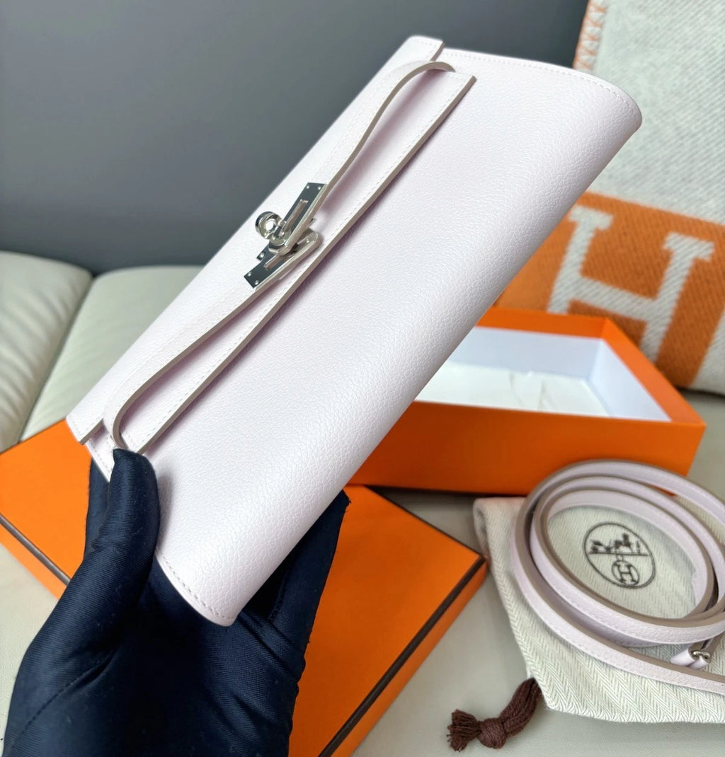 Hermes Kelly to Go Evercolor Handbag Shoulder Bag Purple Excellent