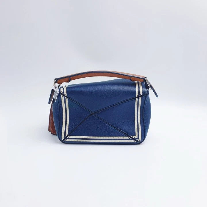Loewe Mini Puzzle Crossbody Bag For Women Blue