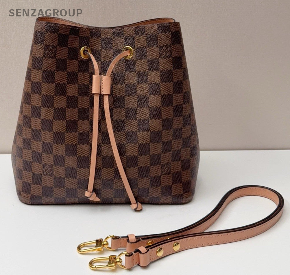 Louis Vuitton NeoNoe Damier Ebene Drawstring Shoulder bag Brown Women Classic