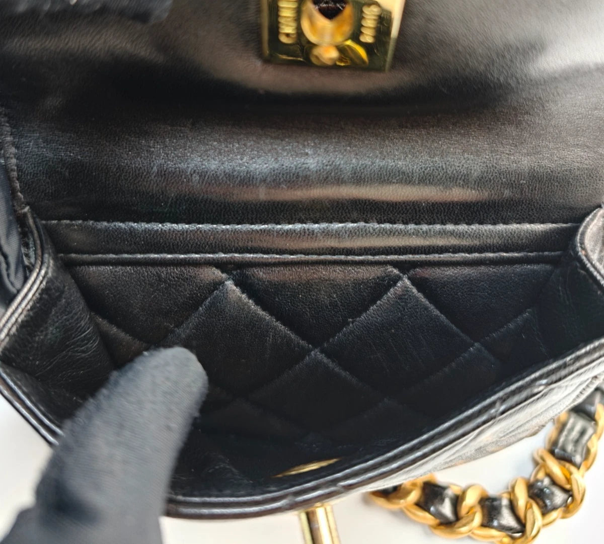 Chanel Duma PM Chain Backpack Brown Gold Diamond Used Women Classic