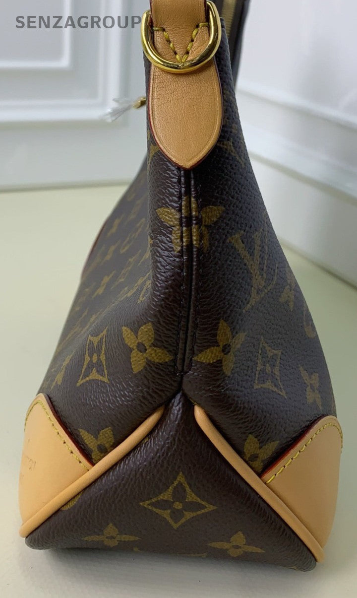 Louis Vuitton Monogram Chain Shoulder Bag Crossbody Brown Red Gold Women Classic