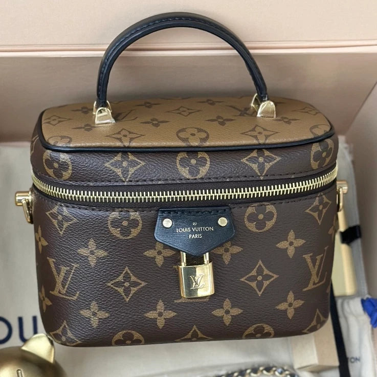 Louis Vuitton Vanity Monogram Crossbody Top Handle Excellent