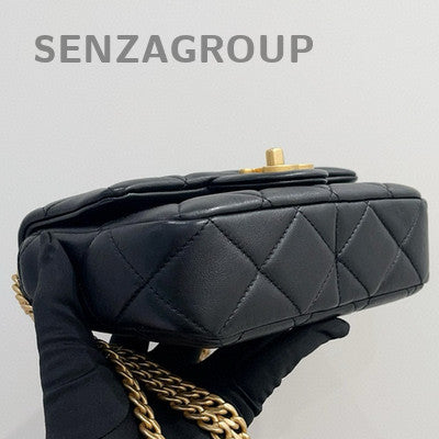 Chanel Black Quilted Lambskin Classic Flap Bag Gold Hardware