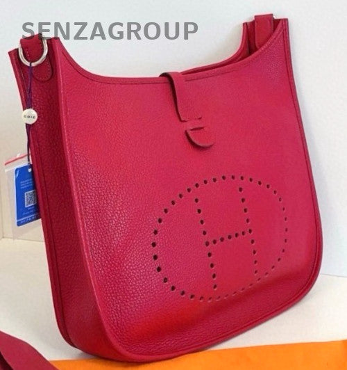 Hermes Evelyne 33 2ways Shoulder Crossbody Bag Red Women casual style