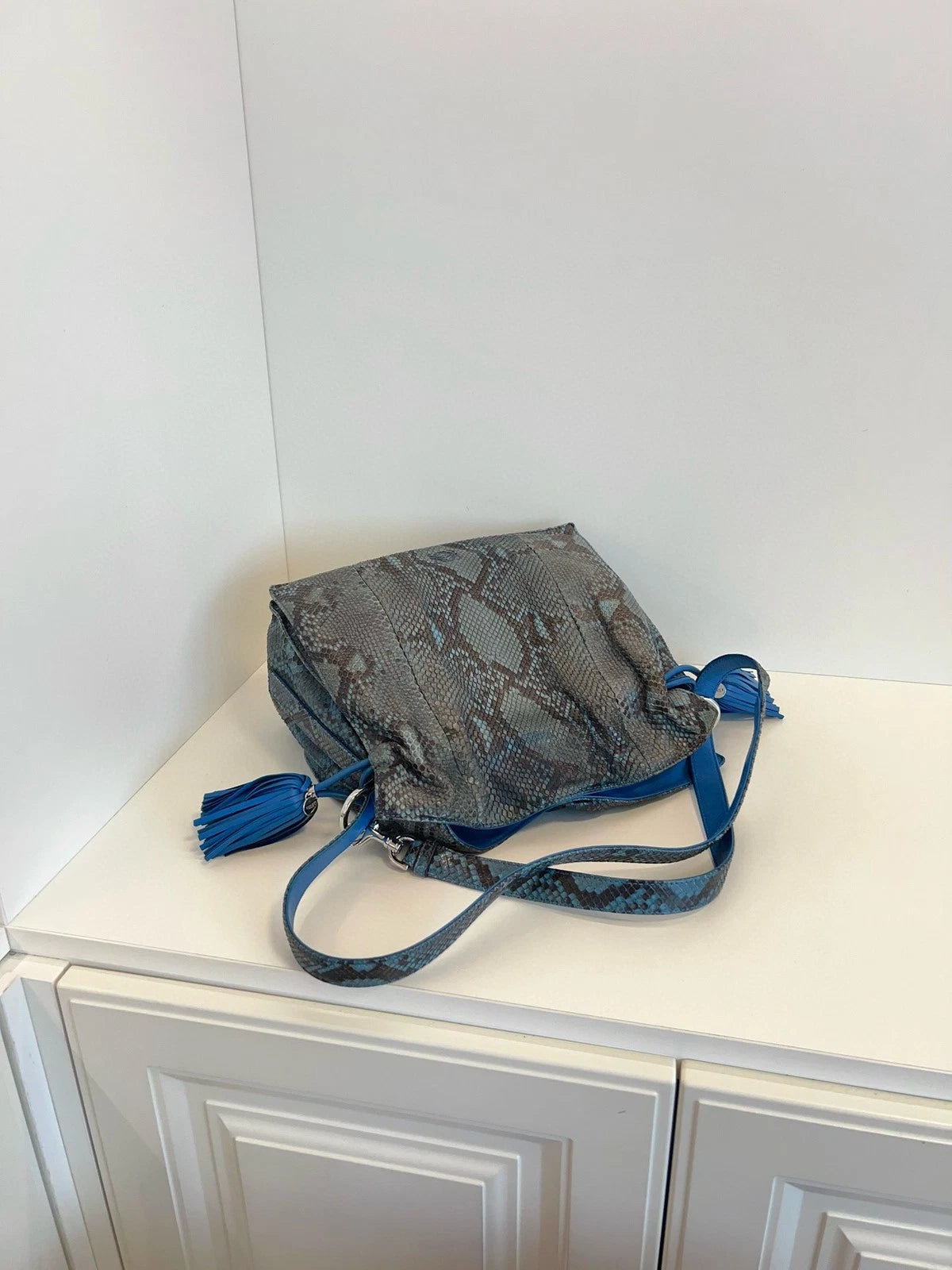 Loewe Blue Medium Flamenco Shoulder Bag For Women