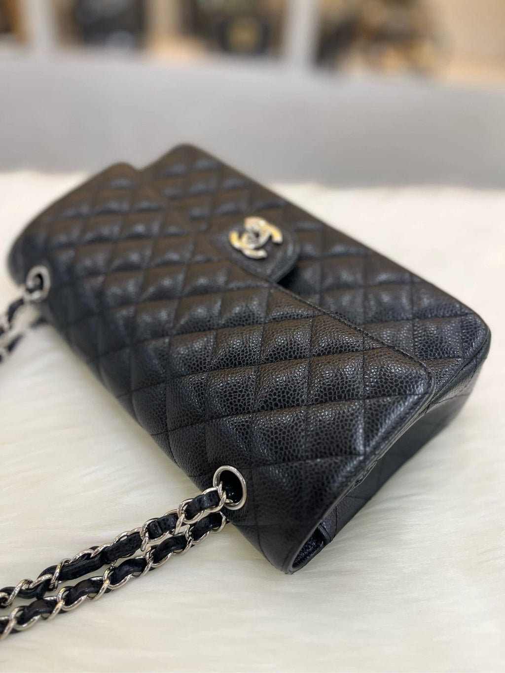CHANEL CF Medium Black Shoulder Crossbody Bag For Women