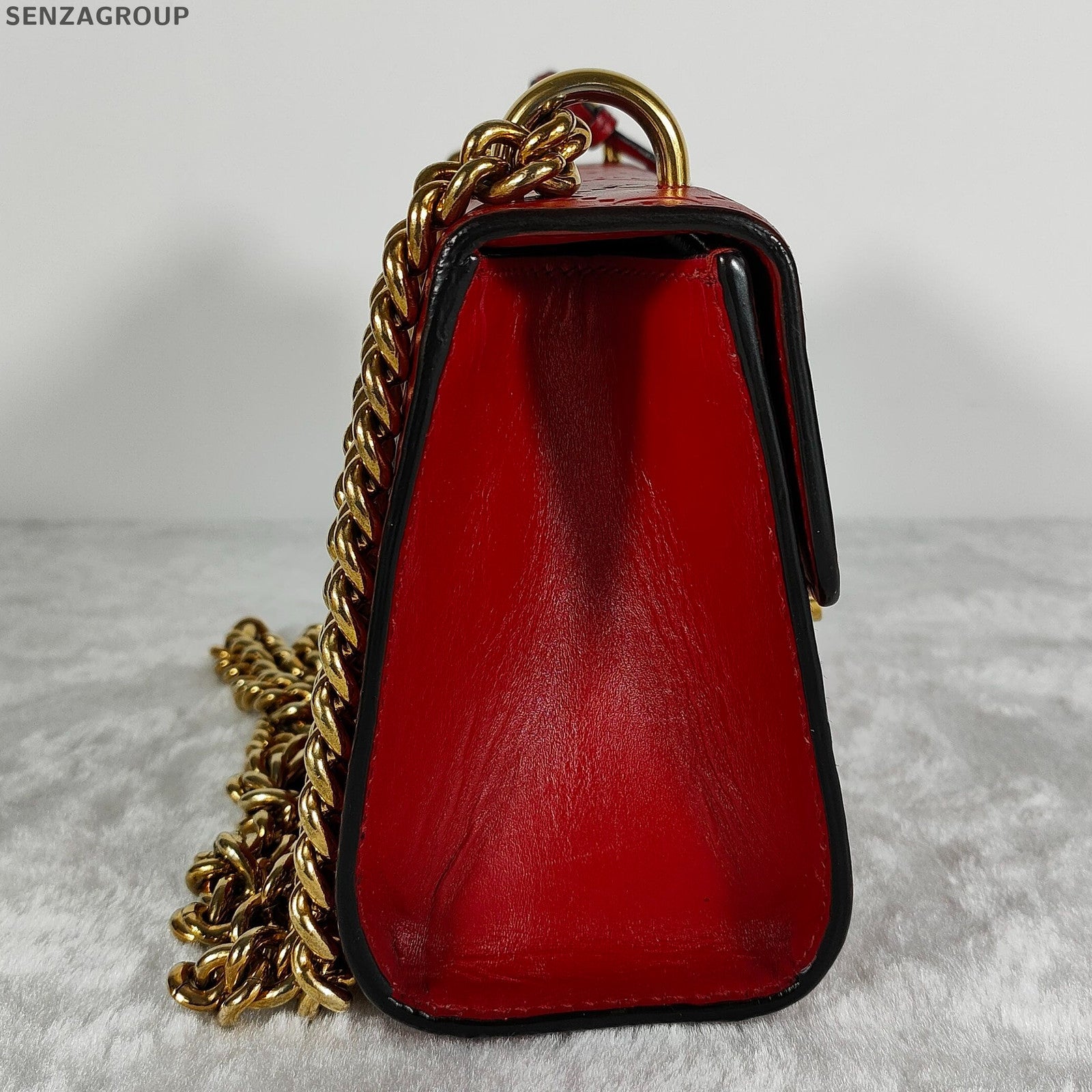 Gucci Dionysus Small Chain Shoulder Bag Red Gold Classic Women