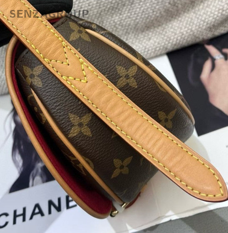 Louis Vuitton Tambourine Monogram Crossbody Brown Gold Women Classic