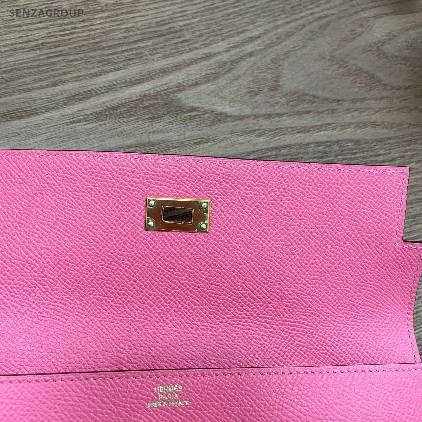 Hermes Kelly Long Wallet Pink Epsom Leather Women