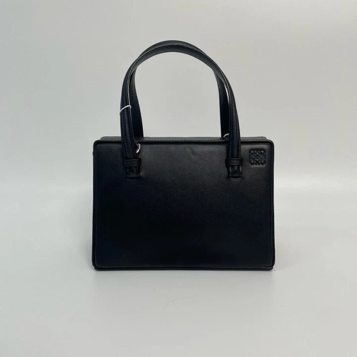 Authentic Loewe Black Calfskin Postal Bag Excellent