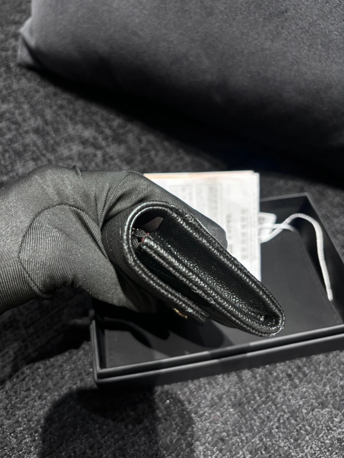 Chanel CF Black Card Holder Wallet For Women