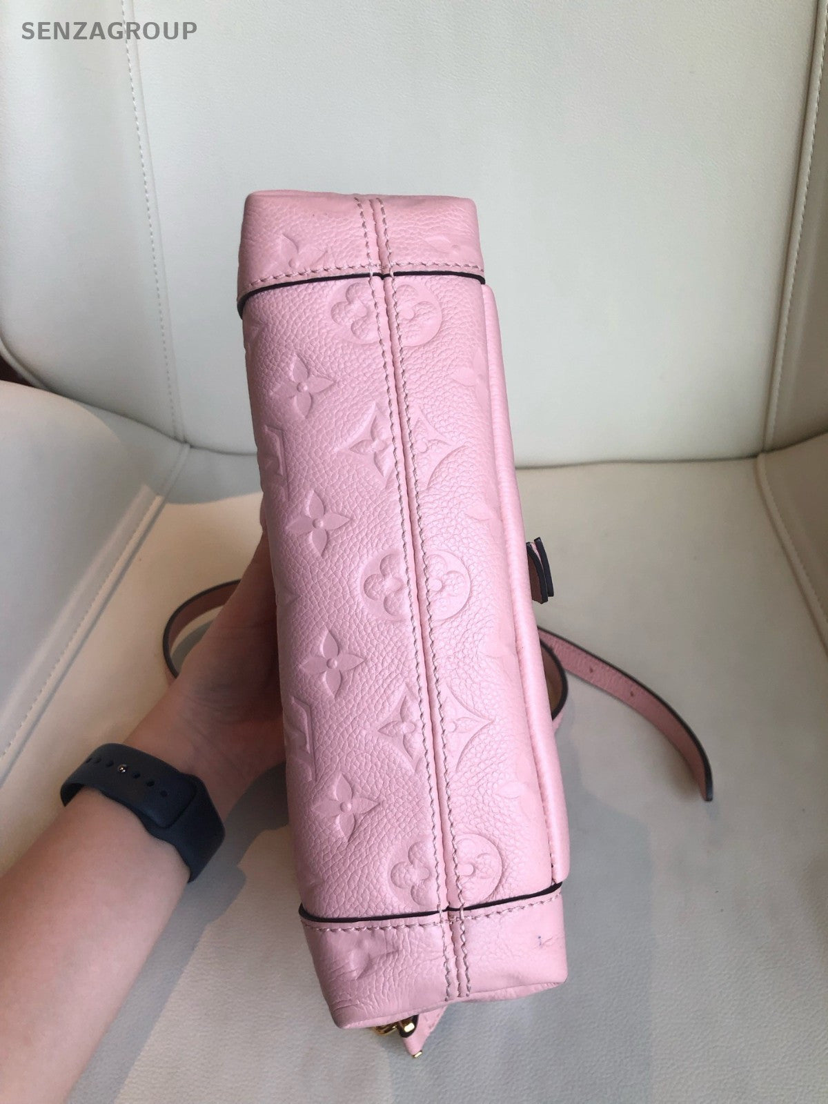 Louis Vuitton Monogram Empreinte Top Handle 2way Shoulder Handbag Pink Women