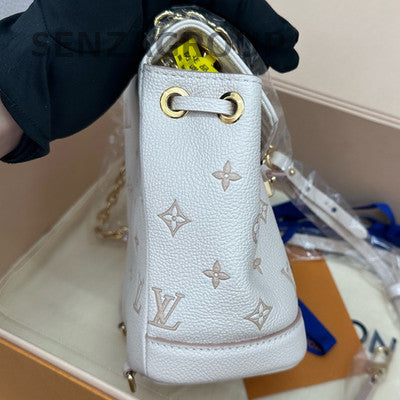 Louis Vuitton Nano Noe Backpack Monogram Calfskin Women Beige Gold