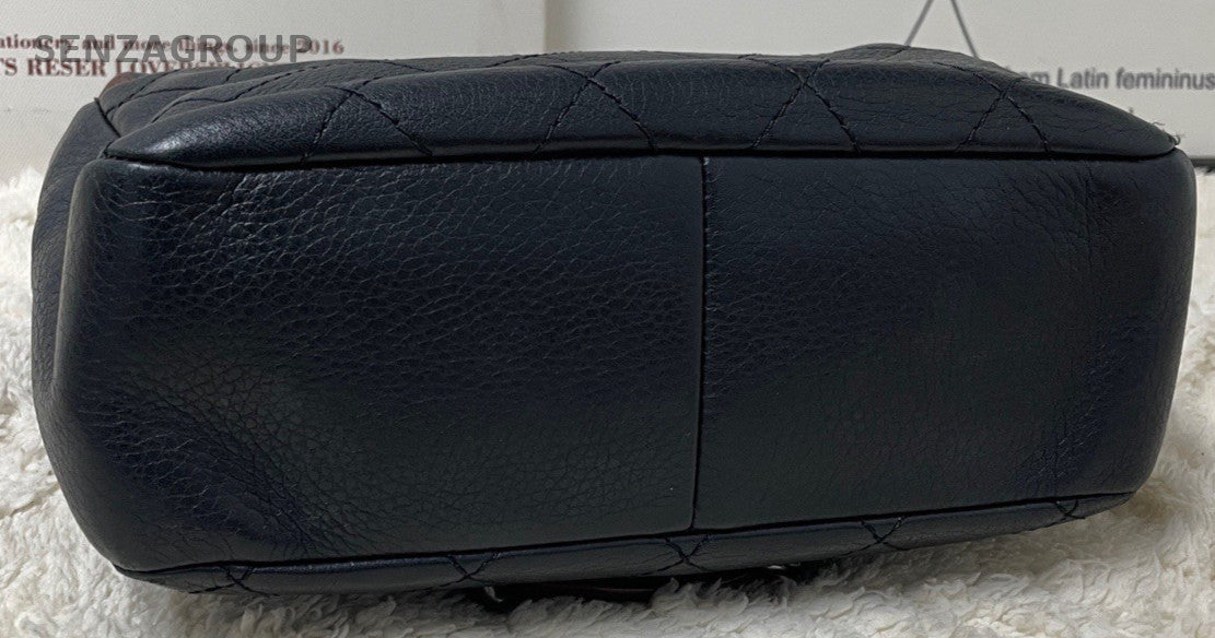 Chanel Chain 2Way Top Handle Bag Crossbody Black Silver Used Women Classic