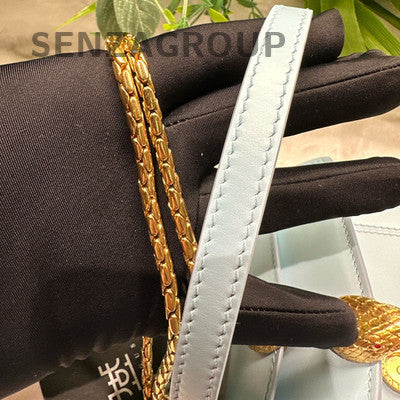 Bulgari Alexander Wang Chain Shoulder Crossbody Bag Blue Gold Fashion Women