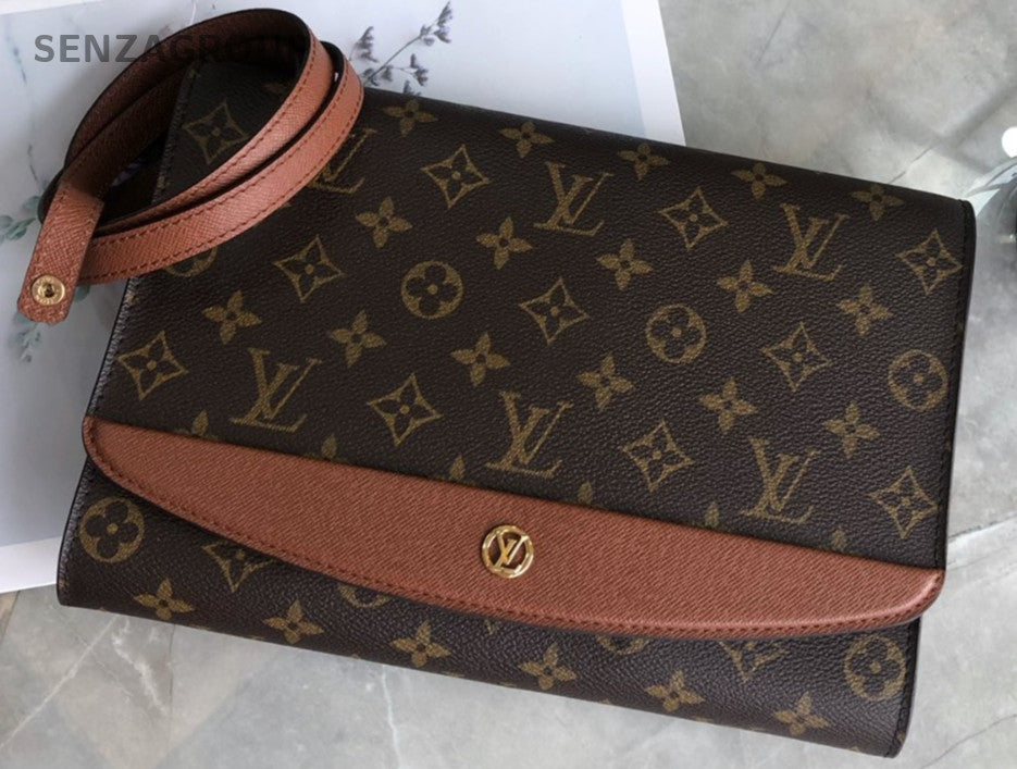 Louis Vuitton Envelope bag Monogram Shoulder bag Crossbody Brown Vintage