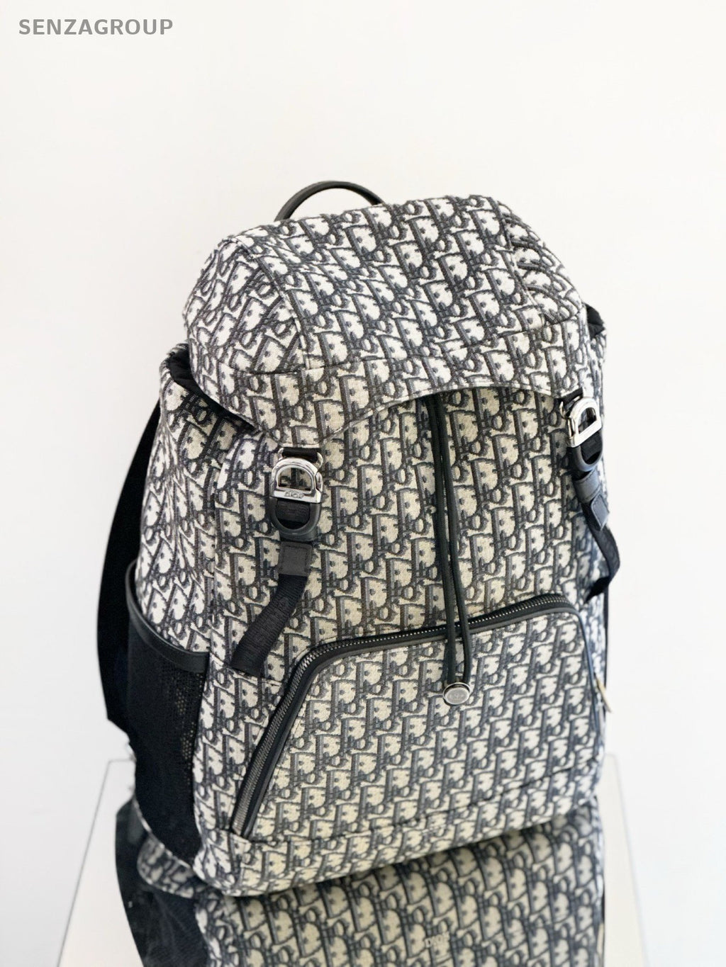 Christian Dior DIOR8 Oblique Shoulder Backpack Black Women