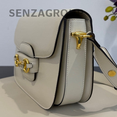Gucci Horsebit 1955 Messenger Bag in White - Classic Women's Shoulder Bag