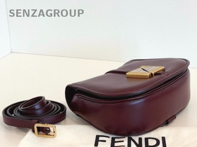 Fendi C’mon Full-Leather Messenger Shoulder Crossbody Bag Almost Brand New Red