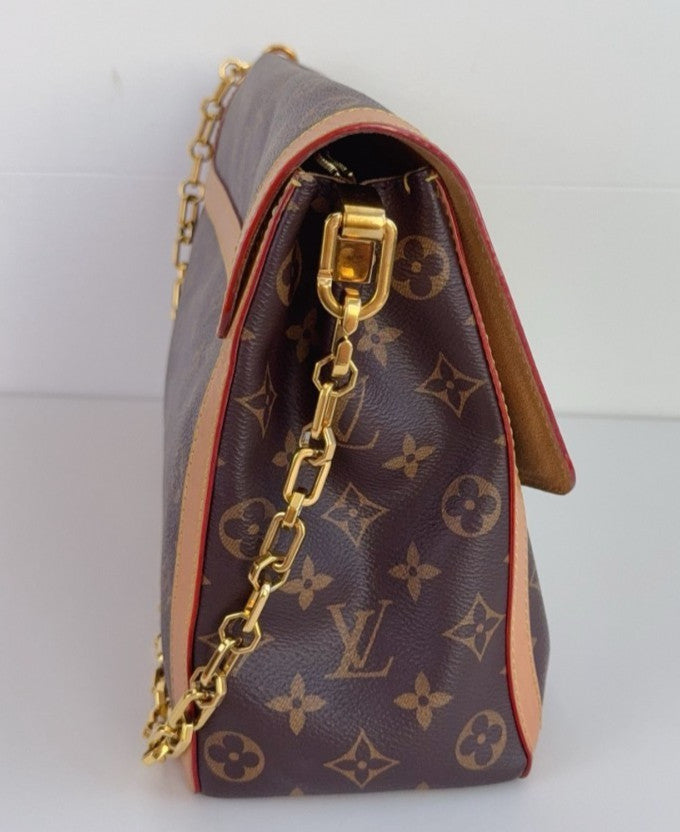 Louis Vuitton Dauphine GM Monogram Canvas Chain Shoulder bag Brown