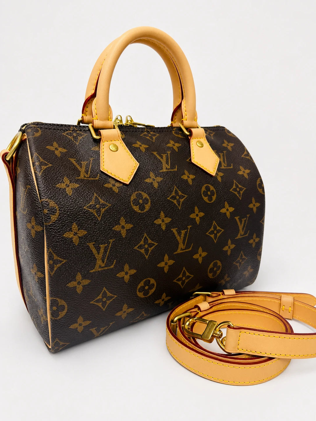 Louis Vuitton Speedy25 Monogram Canvas Handbag 2WAY Shoulder bag Crossbody