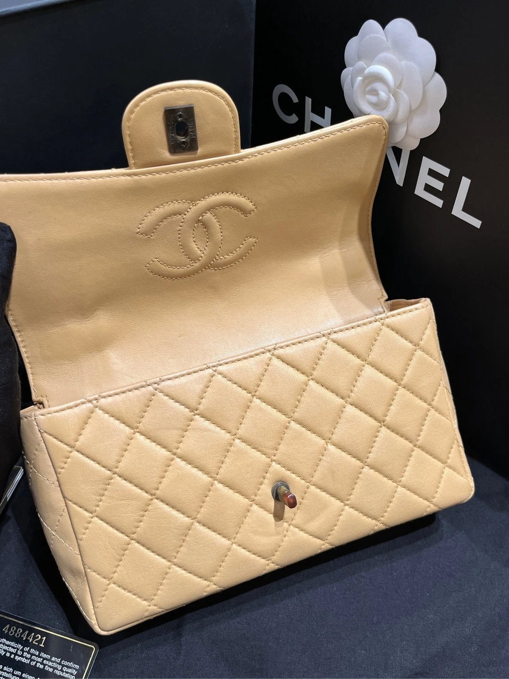 CHANEL Pre-owned CF Chain Leather Shoulder Crossbody Bag For Women