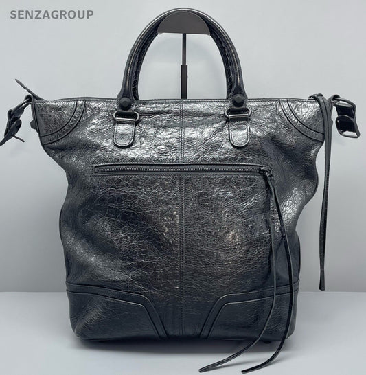 Balenciaga Le Cagole Tote Handbag Shoulder Bag Black Unisex Adults Classic