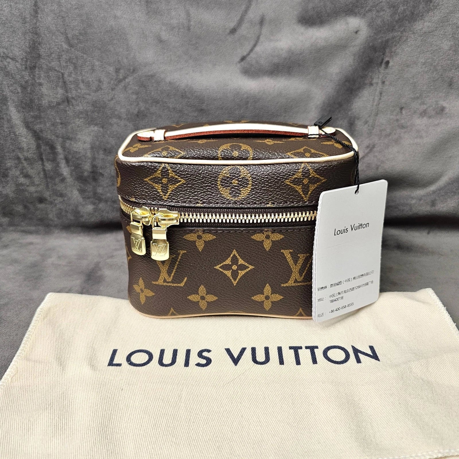 Louis Vuitton Brown Monogram Canvas Nice Nano Cosmetic Pouch Women