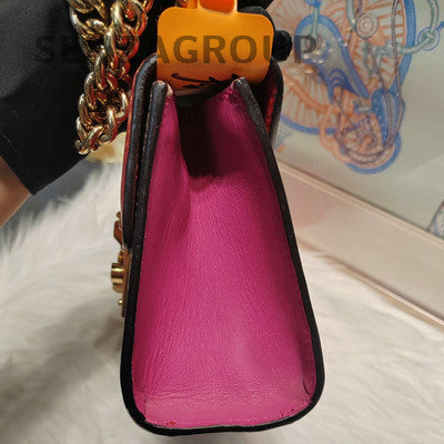 Gucci GG Marmont Matelassé Shoulder Bag in Brown & Red - Timeless Classic