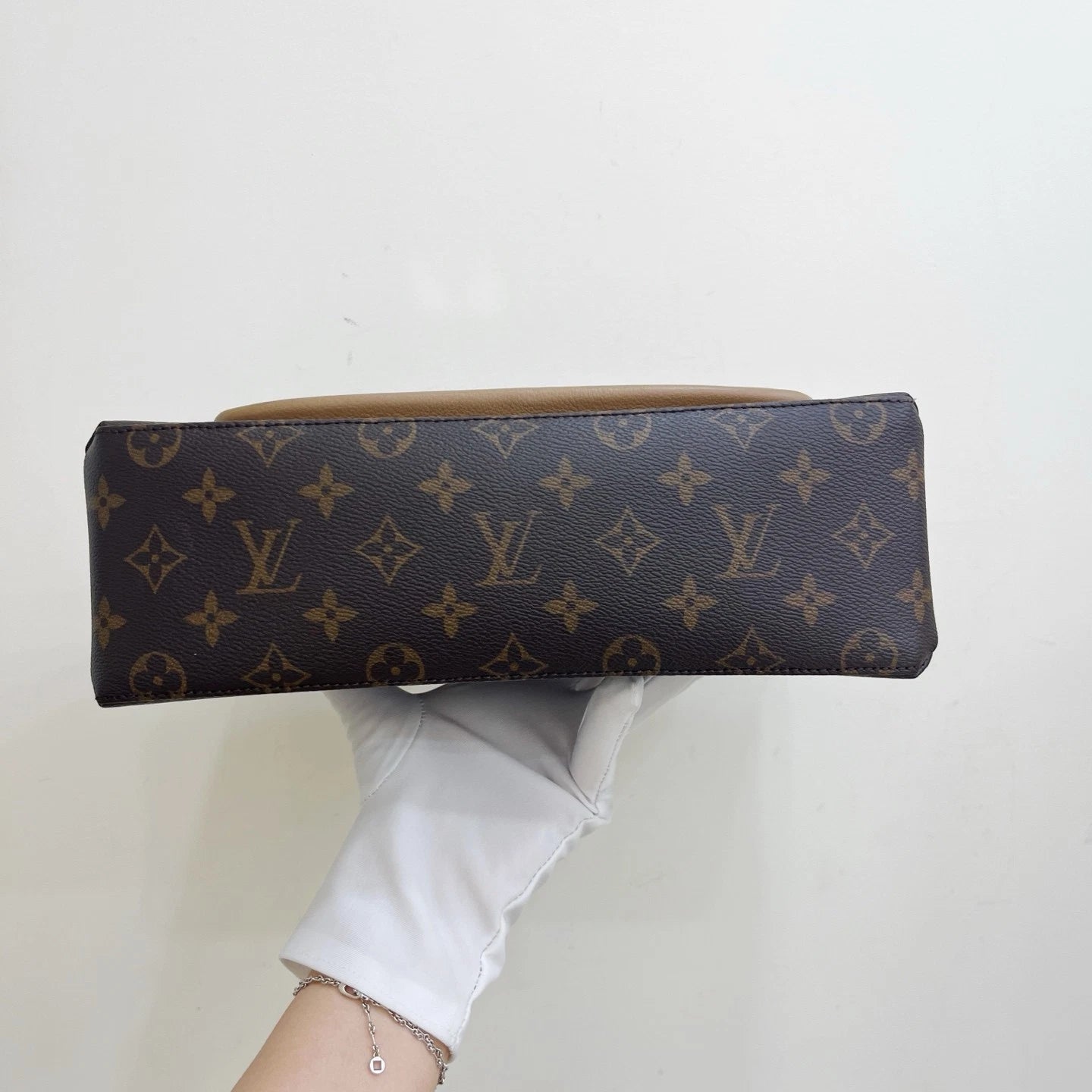 Louis Vuitton Marignan Monogram Top Handle Crossbody Bag Brown Gold Women