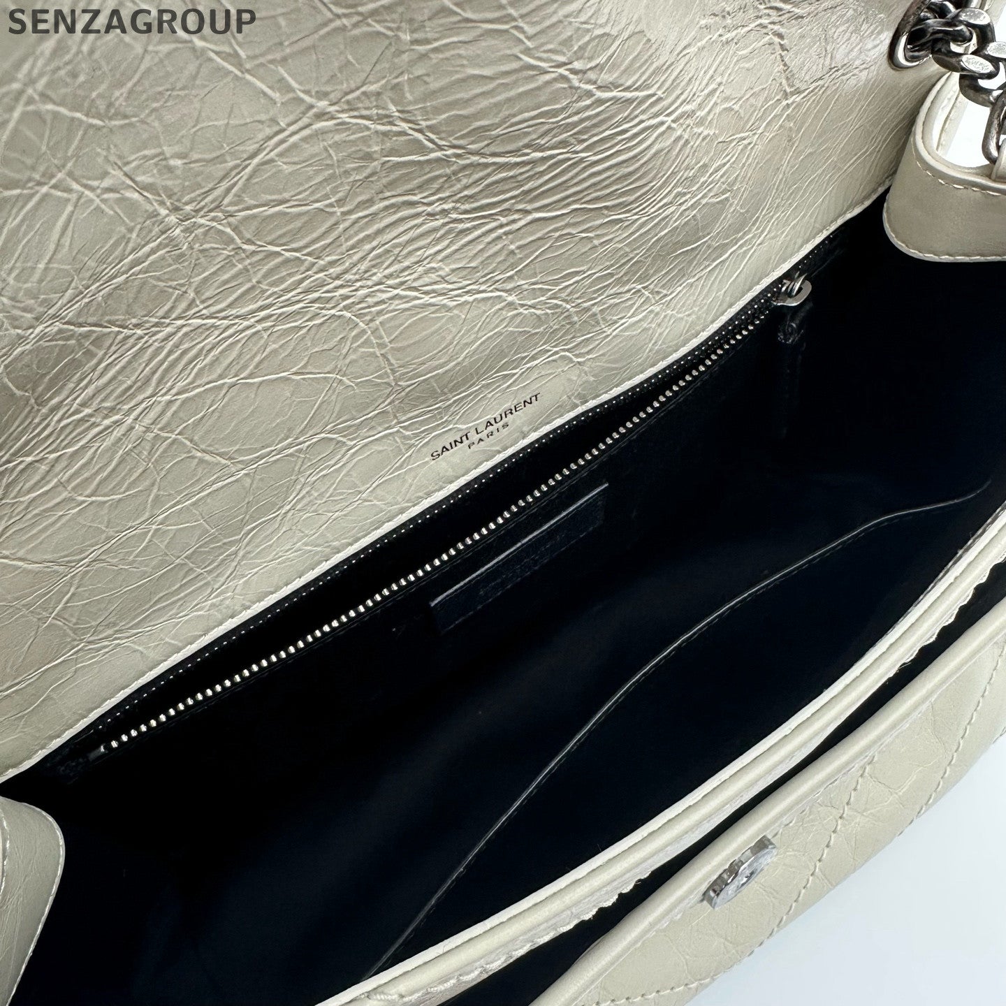 Saint Laurent Niki Medium Silver Chain Shoulder Bag Classic Women's