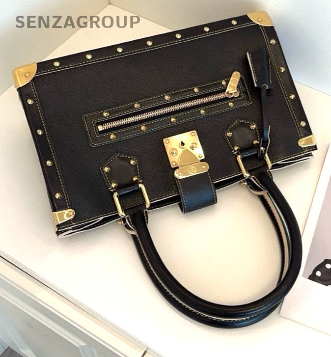 Louis Vuitton Suhali tote Top Handle Black Gold Lamskin Blck Gold Women