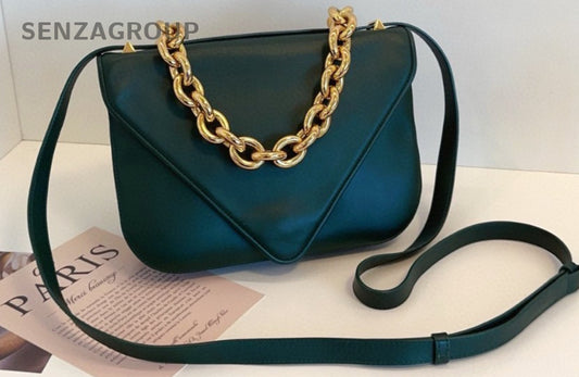 BOTTEGA VENETA Mount Envelope Shoulder Crossbody Bag Women Green